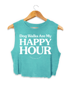 Dog Walks Are My Happy Hour Crop Top | Gift for Dog Lovers