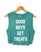 Good Boys Get Treats Crop Tank | Gift for Dog Moms | Made in USA