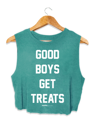 Good Boys Get Treats Crop Tank | Gift for Dog Moms | Made in USA