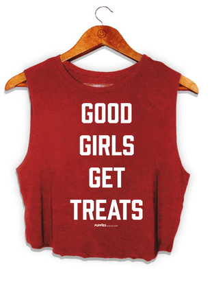 Good Girls Get Treats Crop Top | Gift for Dog Moms & Dog Lovers | Made in USA