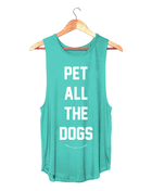 Pet All The Dogs Women's Sleeveless Tank | Gift for Dog Moms | Made in USA