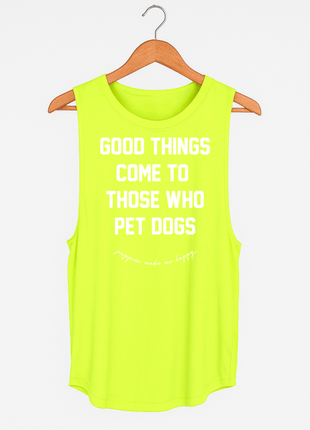 Good Things Come to Those Who Pet Dogs Tank | Gift for Dog Moms