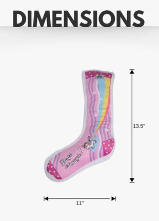 Squeaky Sock Plush Dog Toy – Whimsy Wonders Unicorn Design