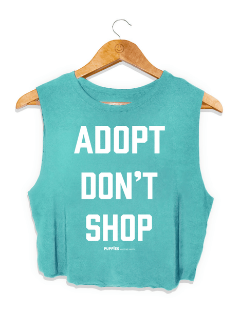 Adopt Don’t Shop Crop Top | Gift for Dog Lovers