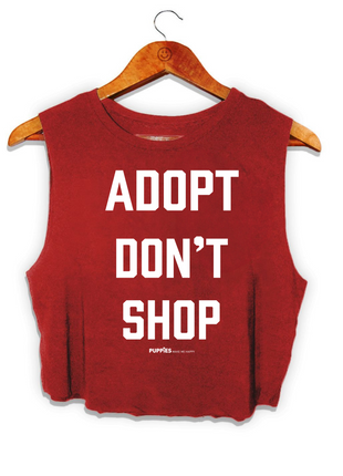 Adopt Don’t Shop Crop Top | Gift for Dog Lovers