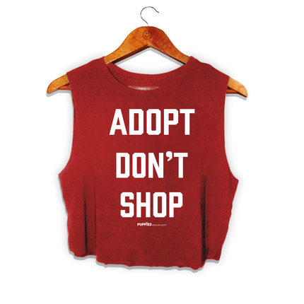 Adopt Don’t Shop Crop Top | Gift for Dog Lovers