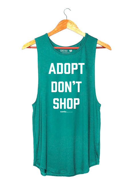 Adopt Don't Shop Sleeveless Top | Gift for Dog Moms | Rescue Dog Shirt
