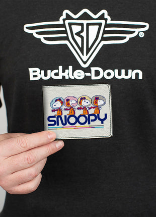 Bi-Fold Wallet - Peanuts Astronaut Snoopy Launch Poses and Text White/Multi Color