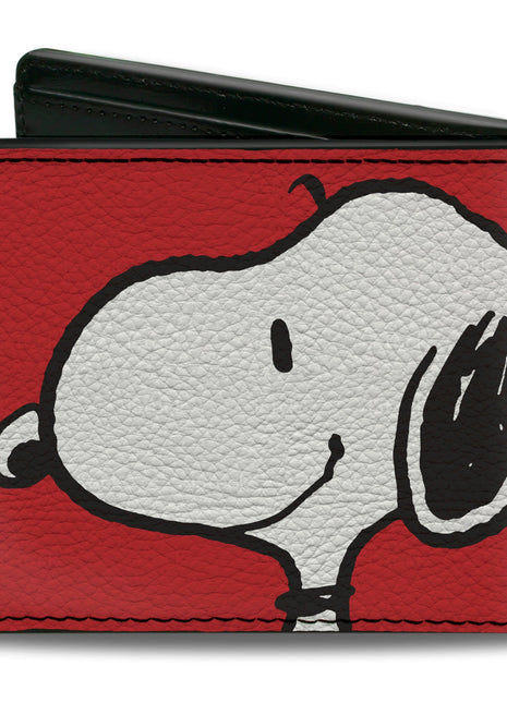 Bi-Fold Wallet - Peanuts Snoopy Smiling Profile Pose Red