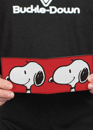 Bi-Fold Wallet - Peanuts Snoopy Smiling Profile Pose Red