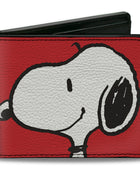 Bi-Fold Wallet - Peanuts Snoopy Smiling Profile Pose Red