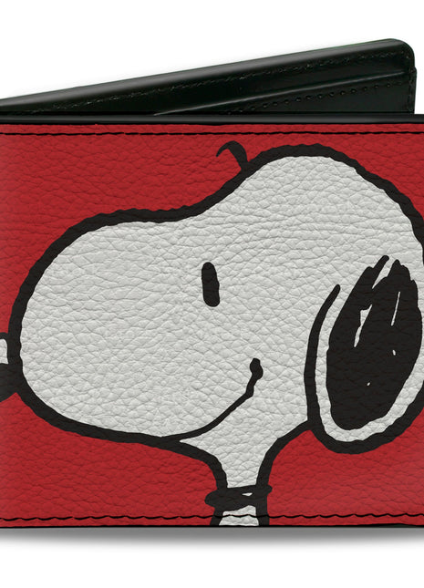Bi-Fold Wallet - Peanuts Snoopy Smiling Profile Pose Red