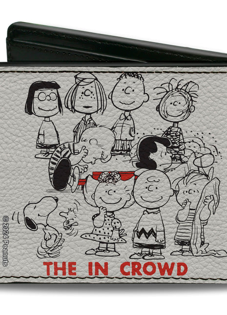Bi-Fold Wallet - Peanuts Gang THE IN CROWD Group Pose White/Black/Red