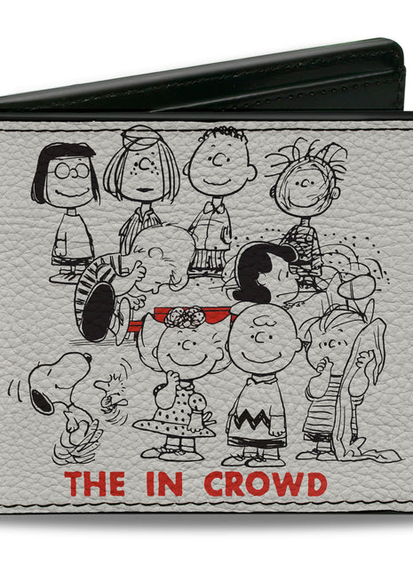 Bi-Fold Wallet - Peanuts Gang THE IN CROWD Group Pose White/Black/Red