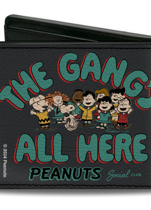 Bi-Fold Wallet - Peanuts Gang THE GANG'S ALL HERE Group Pose Black/Blue