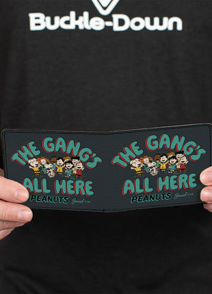 Bi-Fold Wallet - Peanuts Gang THE GANG'S ALL HERE Group Pose Black/Blue