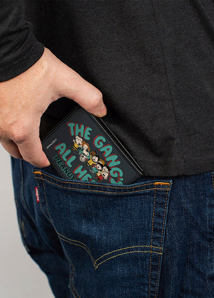 Bi-Fold Wallet - Peanuts Gang THE GANG'S ALL HERE Group Pose Black/Blue