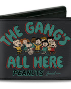 Bi-Fold Wallet - Peanuts Gang THE GANG'S ALL HERE Group Pose Black/Blue