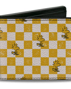 Bi-Fold Wallet - Peanuts Woodstock Pose Checker Yellow/White