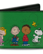 Bi-Fold Wallet - Peanuts Gang Group Pose Green