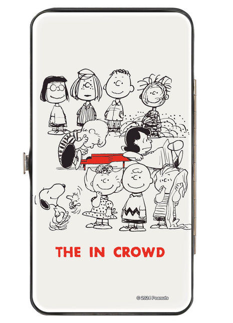 Hinged Wallet - Peanuts Gang THE IN CROWD Group Pose White/Black/Red