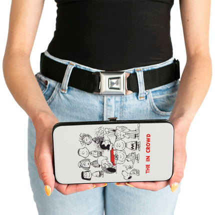 Hinged Wallet - Peanuts Gang THE IN CROWD Group Pose White/Black/Red