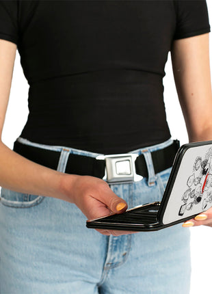 Hinged Wallet - Peanuts Gang THE IN CROWD Group Pose White/Black/Red