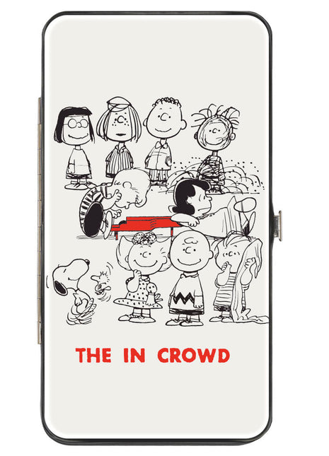 Hinged Wallet - Peanuts Gang THE IN CROWD Group Pose White/Black/Red