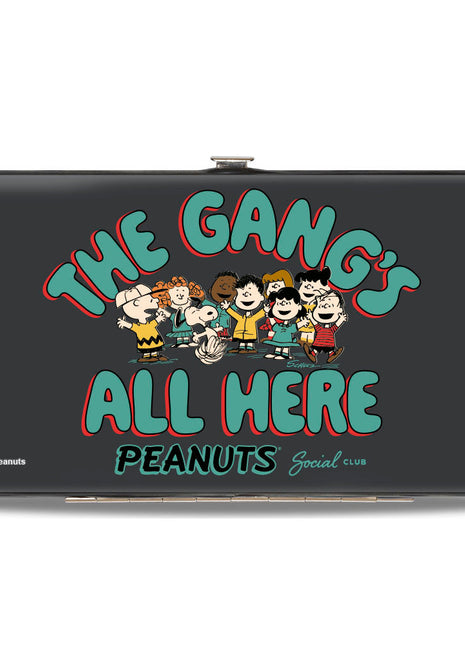 Hinged Wallet - Peanuts Gang THE GANG'S ALL HERE Group Pose Black/Blue