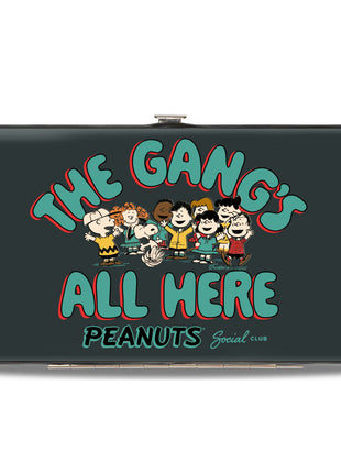 Hinged Wallet - Peanuts Gang THE GANG'S ALL HERE Group Pose Black/Blue