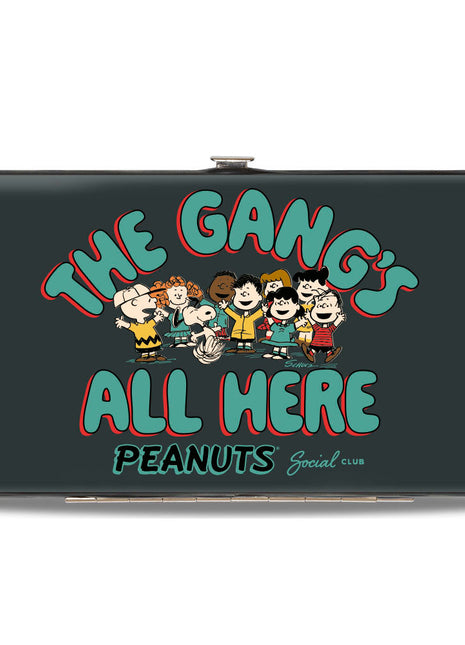 Hinged Wallet - Peanuts Gang THE GANG'S ALL HERE Group Pose Black/Blue