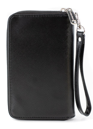 PU Zip Around Wallet Rectangle - Peanuts Gang THE GANG'S ALL HERE Group Pose Black/Blue