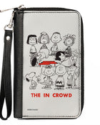 PU Zip Around Wallet Rectangle - Peanuts Gang THE IN CROWD Group Pose White/Black/Red