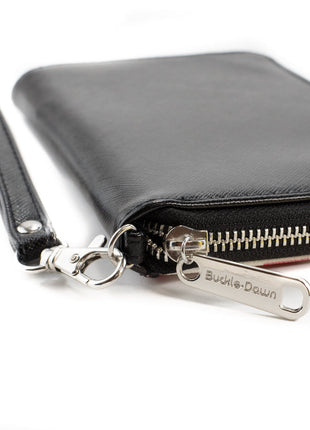 PU Zip Around Wallet Rectangle - Peanuts Gang THE GANG'S ALL HERE Group Pose Black/Blue
