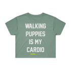 Walking Puppies Is My Cardio Crop Tee | Gift for Dog Owners