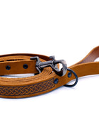 Celtic Sport Earth Brown Leather Dog Leash