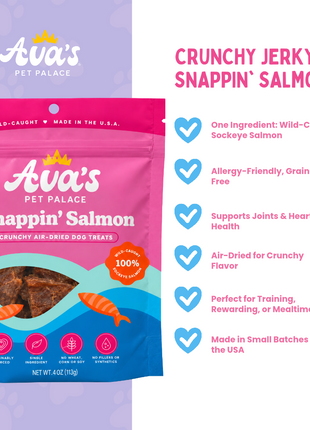 Crunchy Jerky Dog Treats - Snappin' Salmon