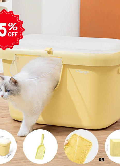 Butter Litter Box XL Set | Extra Large Litter Box with Accessories