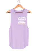 Chasing Puppies Is My Cardio Relaxed Women’s Tank | Gift for Dog Lovers
