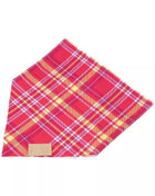 Wine Plaid Dog Bandana