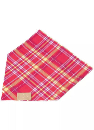 Wine Plaid Dog Bandana