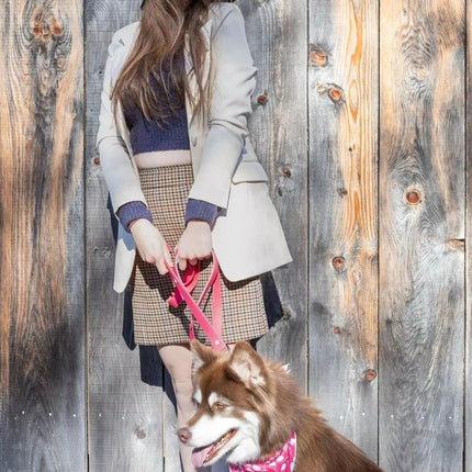 Wine Plaid Dog Bandana