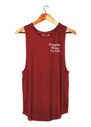 Puppies & Wine 2.0 - Women's Sleeveless