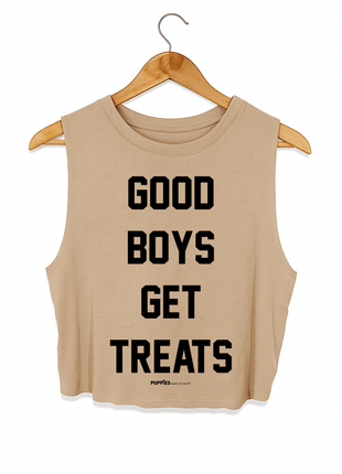 Good Boys Get Treats Crop Tank | Gift for Dog Moms | Made in USA