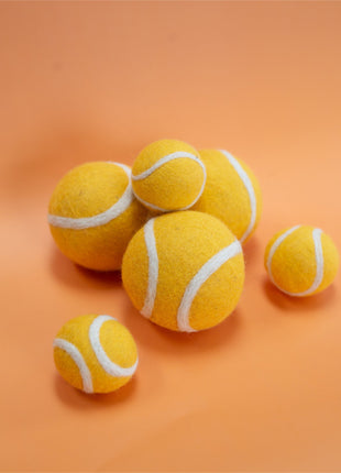 TENNIS BALL WOOL CAT TOY