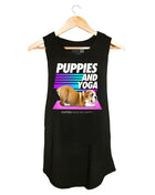 Puppies & Yoga OG Sleeveless Top | Custom Dog Tank | Gift for Dog Moms