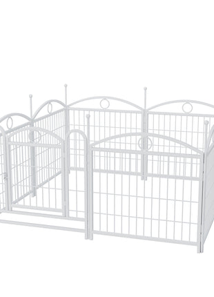 Dog Playpen Indoor 24 inch 8 Panels Metal Dog Pen Pet Dog Fence Outdoor Exercise Pen with Doors, Heavy Duty Dog Fence Puppy Pen for Large Medium Small Dogs Indoor Outdoor Foldable Pet Exercise Pen