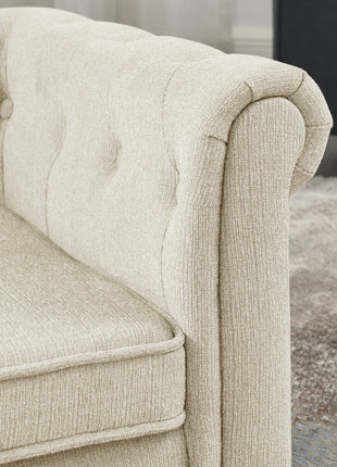 Modern Elegant Rectangle Pet Bed, Durable Elevated Dog Sofa, Beige Foam 40'*23'*14'