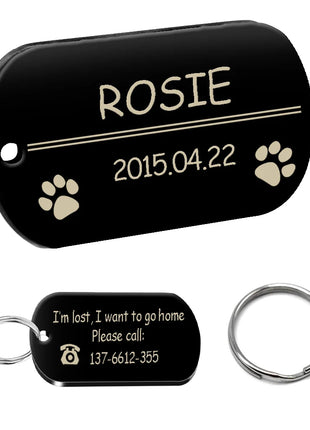 Engraved Personalized Stainless Steel Dog Tag - Pup List