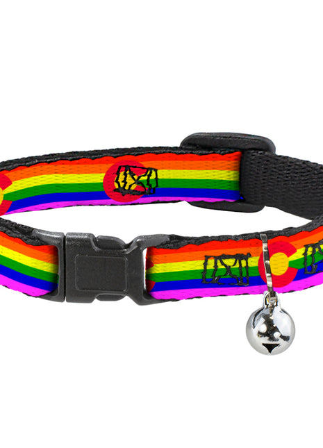 Cat Collar Breakaway - Colorado Flags2 Pride